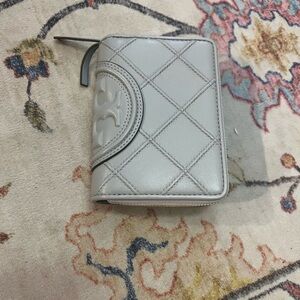 Tory Burch Gray Quilted Wallet